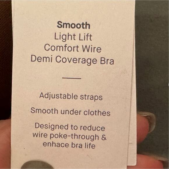 Auden Bra Womens 34C Brown Smooth Light Lift Demi Coverage Comfort Wire Neutral - Picture 5 of 8